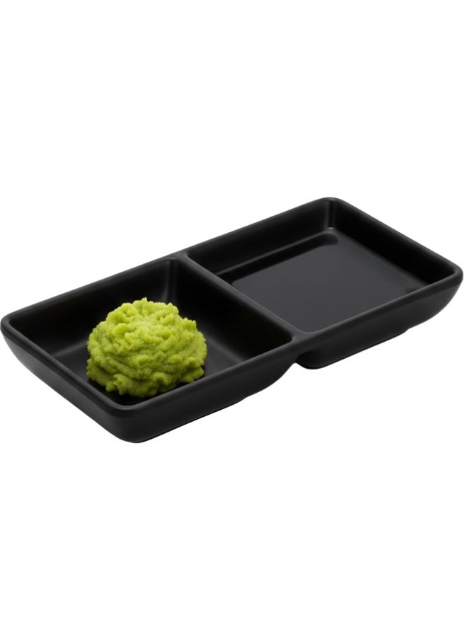 Two-Compartment Sauce Bowls – Divided Soy Sauce Dishes for Sushi, Condiments, Dips, Fondue & Party Trays – Durable Kitchen & Restaurant Use - Image 1